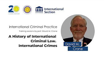 International Criminal Practice. Training sessions by prof. David M